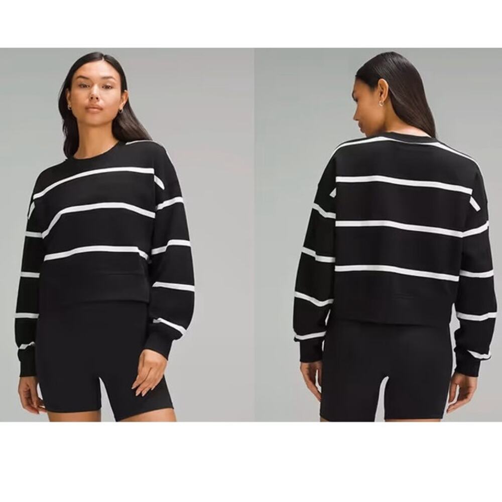 Lululemon Perfectly Oversized Cropped Stripe Crew 4